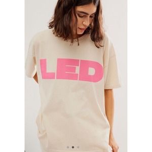 Led Zeppelin Daydreamer Pink Band Tour Rock Concert Tee Shirt Free People XS